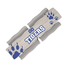 Cafeteria Table with custom Tiger Logo