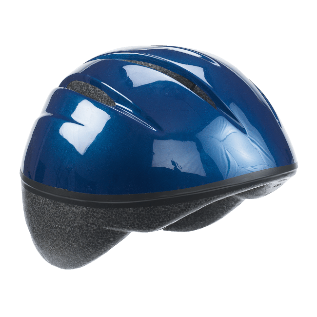 Blue tricycle safety helmet for toddlers. 