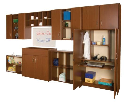 Example of Preschool Wall Storage System